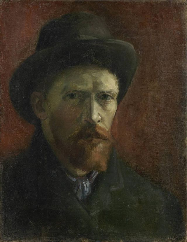 Self-portrait with felt hat