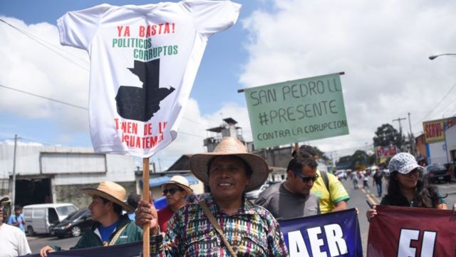 Marcha anticorrupción en Guatemala