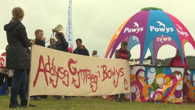 Protest Powys