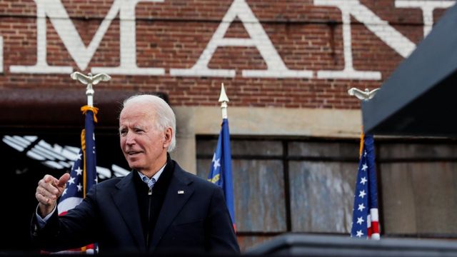 Biden spoke to his supporters in Georgia to garner votes.