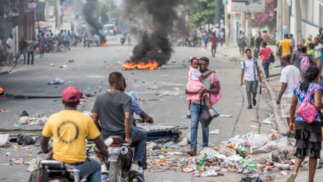 Haiti'de hükümet karşıtı protesto gösterisi