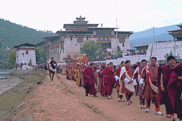 大多数不丹人都是虔诚的佛教徒。