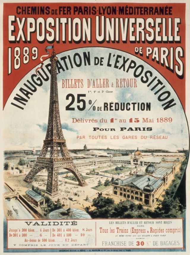 Cartaz divulga a Exposição Universal em Paris