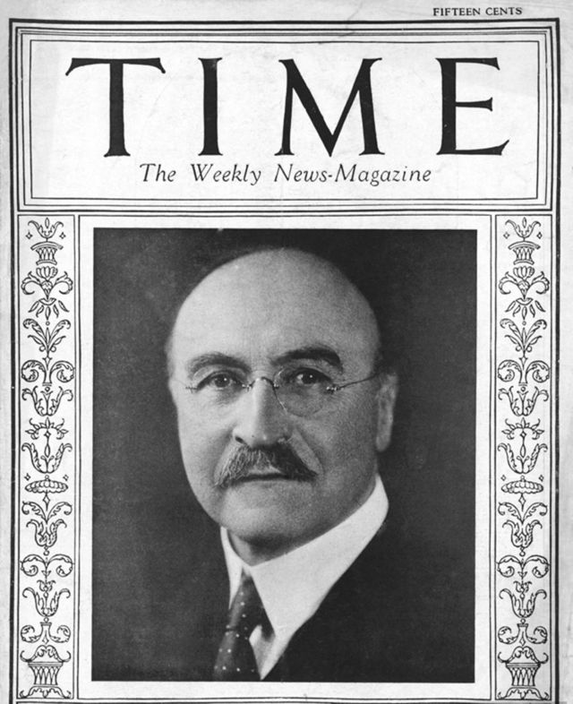 Leo Baekeland en la portada de la revista Time, en 1924.