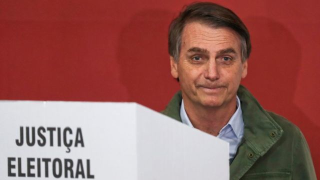 Jair Bolsonaro na sessão de votação