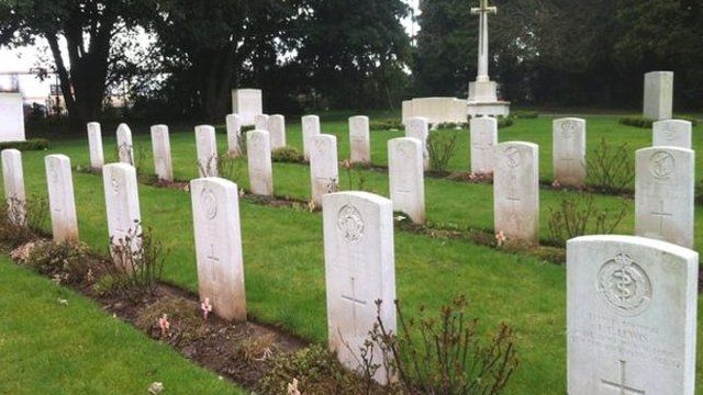 A section of Western Cemetery, Cardiff, is dedicated to graves from the two world wars