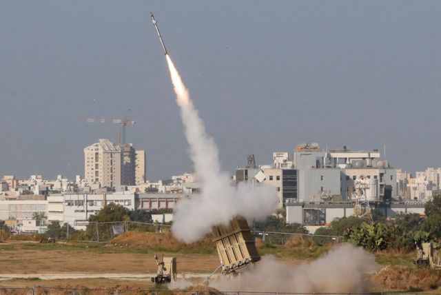 Una batería antiaérea en Israel