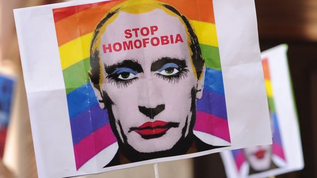 Protesto contra homofobia na Rússia