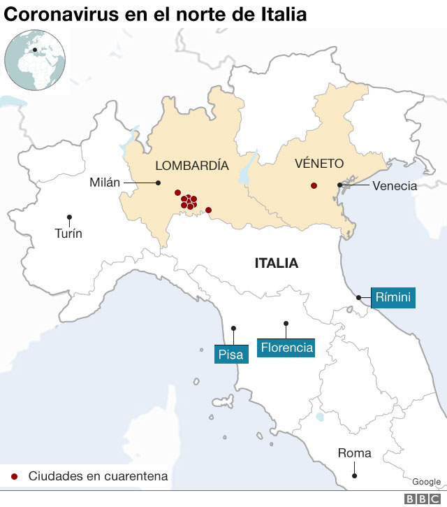Coronavirus en el norte de Italia