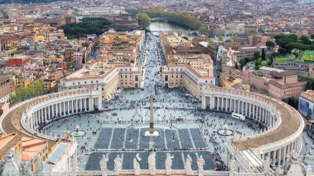 Vista aérea del Vaticano