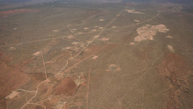 Imagem aerea do gasoduto na Argentina