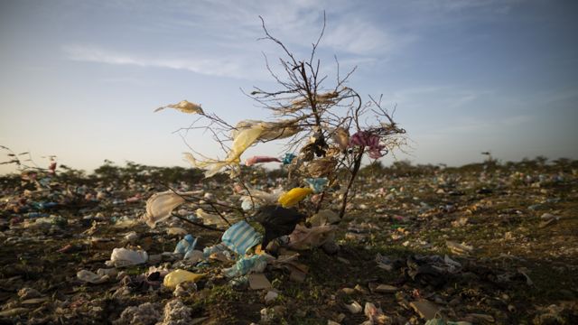 Botadero de basura en La Guajira, Colombia