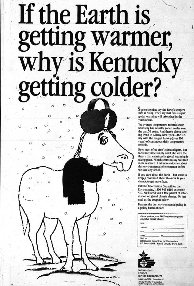 se o mundo está esquentando, como é que (o Estado de) Kentucky está ficando mais frio?