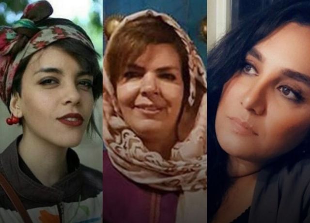 از راست مژگان کشاورز، منیره عربشاهی و یاسمن آریانی