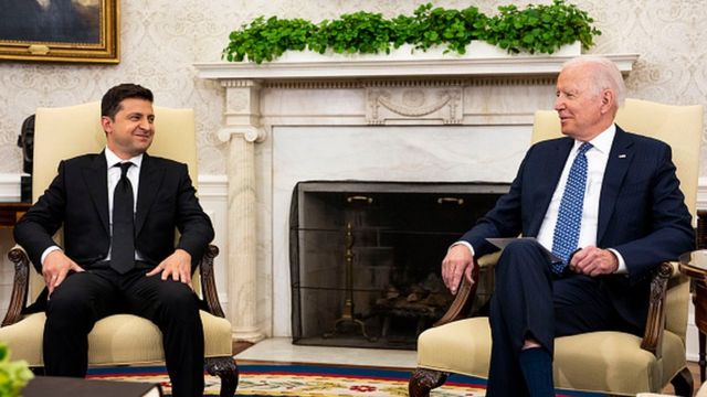 دیدار زلنسکی با جو بایدن، رئیس جمهوری آمریکا در کاخ سفید، سپتامبر گذشته