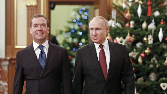 Путин Медведев Новый Год