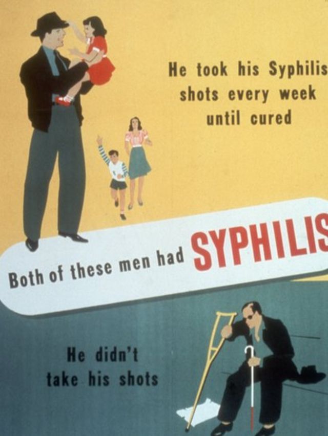 Antiguo anuncio contra la sífilis