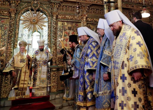 Вселенский патриарх Варфоломей и митрополит Епифаний