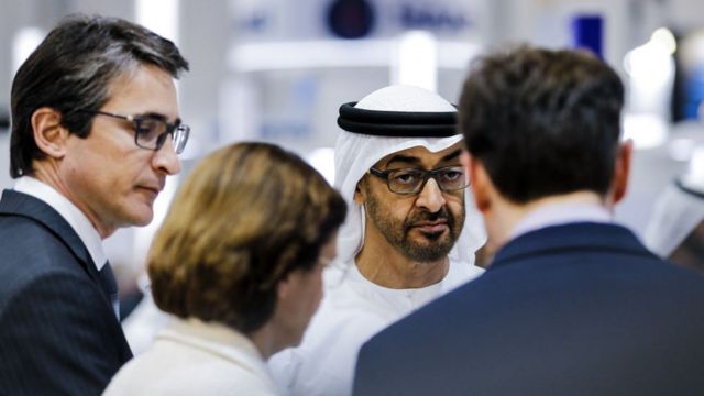 Sheikh Mohammed bin Zayed al-Nahyan, Crown Prince of Abu Dhabi, met with Thales CEO Patrice Caine in Abu Dhabi in 2017.