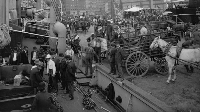 Banana Docks, en un puerto de Nueva York
