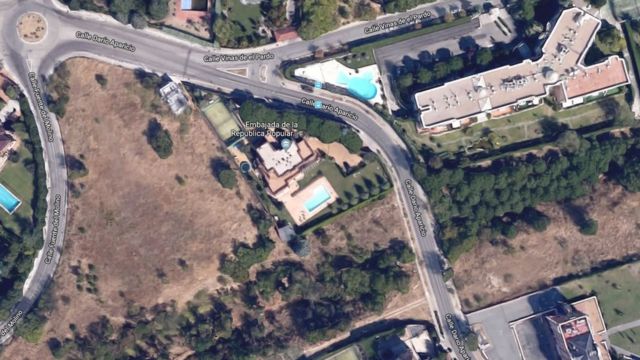 Foto satelital de la embajada de Corea del Norte en Madrid