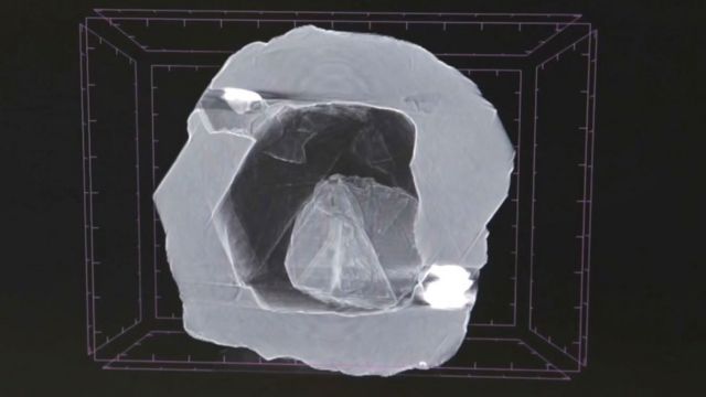 radiografía del diamante.