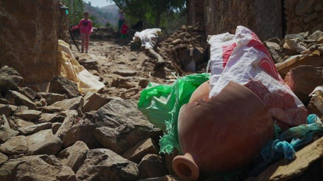 Fas'taki depremde birçok ev tamamen yıkıldı veya hasar gördü