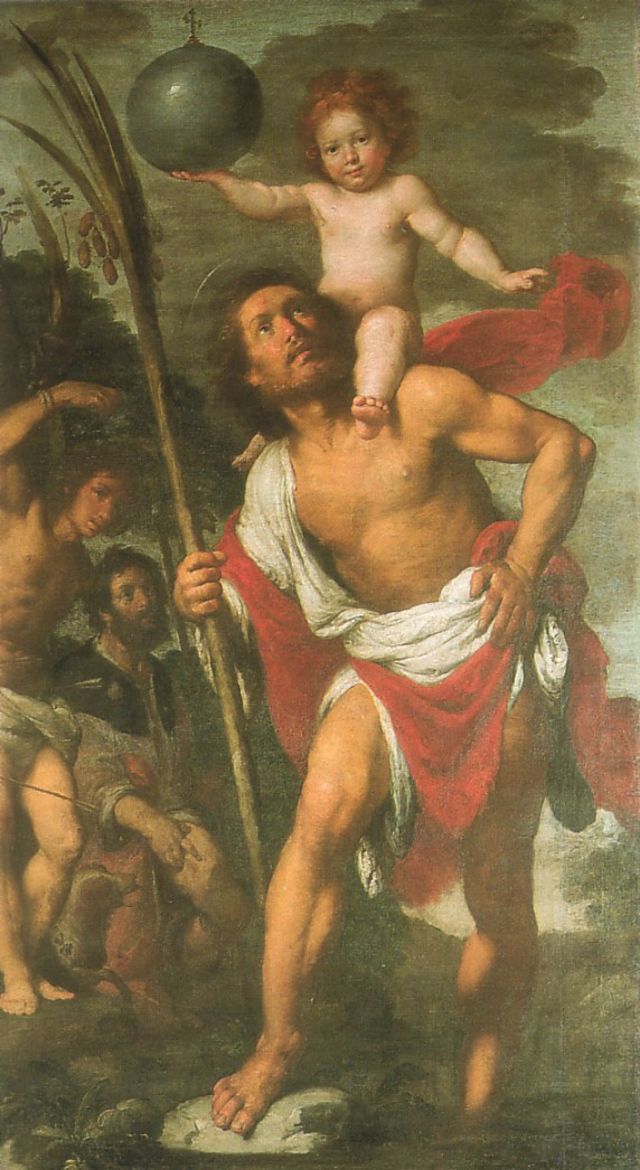 São Cristóvão em obra de Bernardo Strozzi, século 17