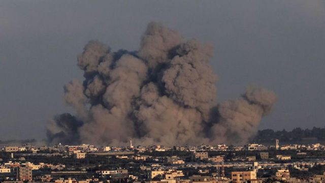 Una explosión en Gaza