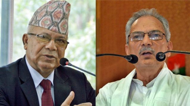 माधव नेपाल र बाबुराम भट्टराई