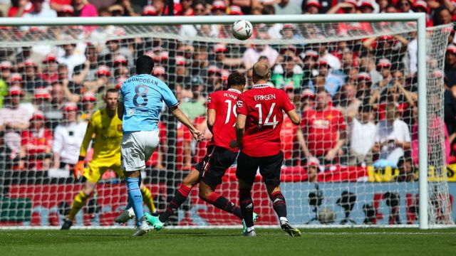 Ilkay Gundogan volleyed goal against Manchester United in FA Cup final 2023