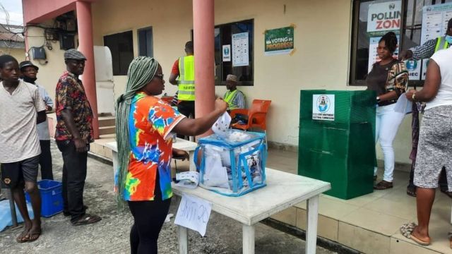 Permanent voters cards at a distribution centre in Lagos, ahead of