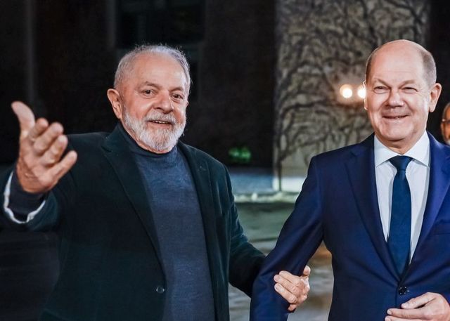 Lula e o chanceler alemão Olaf Scholz