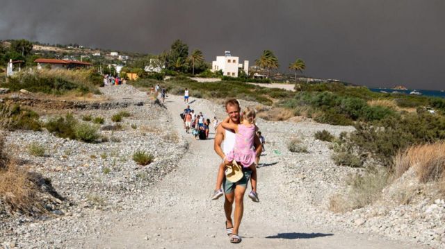 Incendios forestales en Rodas