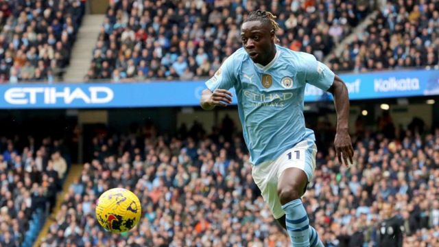 Manchester City winger Jeremy Doku