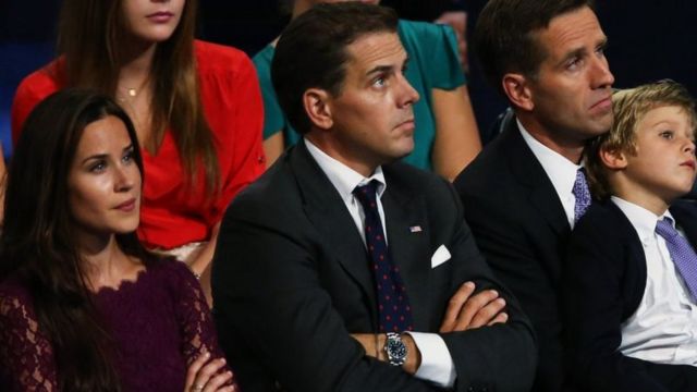 Ashley, Hunter y Beau Biden en una imagen de 2012.