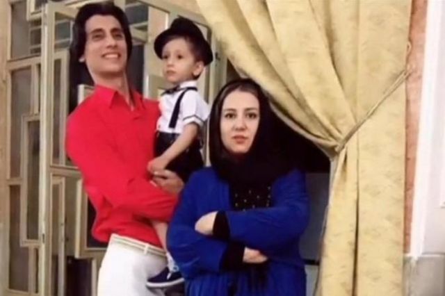 شیرین علیزاده در کنار همسر و فرزندش