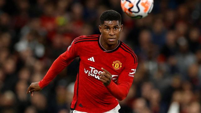 Marcus Rashford in action for Manchester United