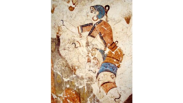 A púrpura tíria já foi encontrada em pinturas datadas da Idade do Bronze.