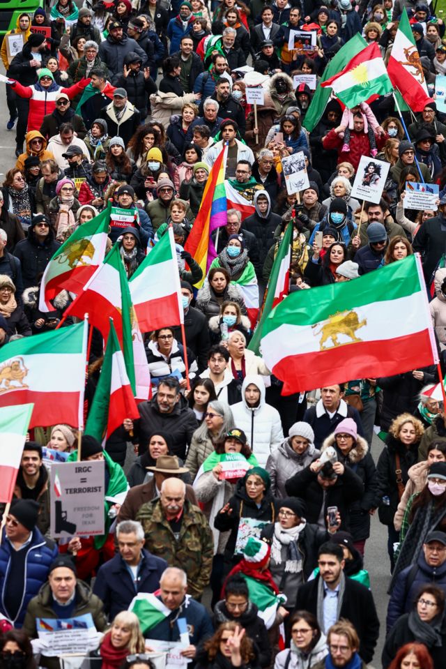 راهپیمایی ایرانیان در بروکسل