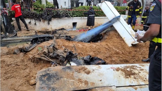 Plane crash in Ikeja Lagos: Wetin we know - BBC News Pidgin