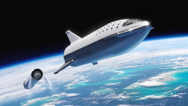Starship after separation from rocket