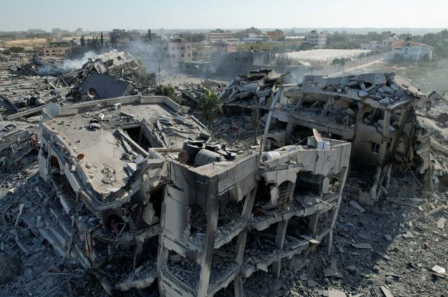 Edificios destruidos en al Azhra