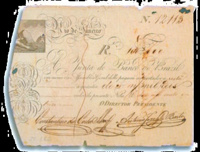 Cédula do Banco do Brasil em 1810