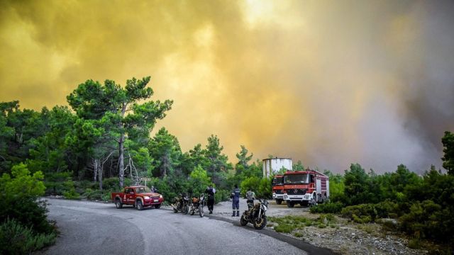 Incendios forestales en Rodas