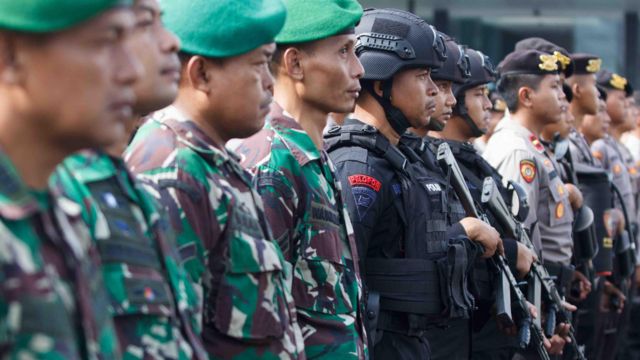 Foto ilustrasi: Pasukan TNI dan Polri tengah mengikuti apel pasukan.