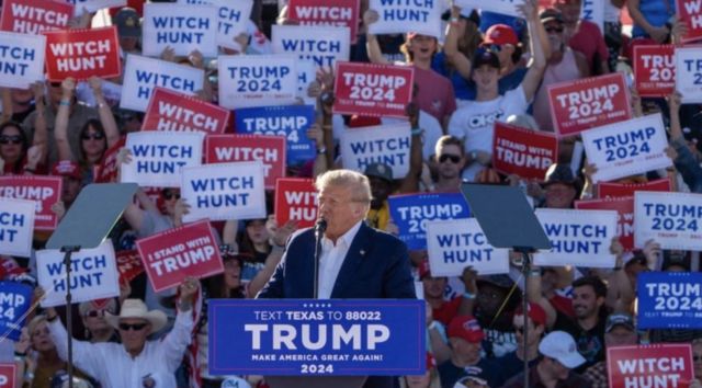 Trump ilk resmi başkanlık kampanyası mitingini Waco'da yaptı