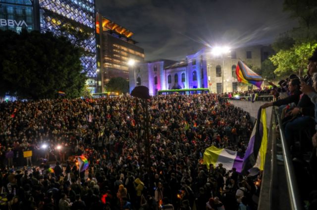 Una manifestación por Ociel Baena