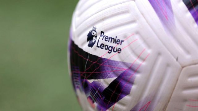 A general view of the Premier League match ball