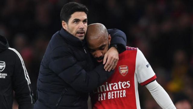 Mikel Arteta and Alexandre Lacazette